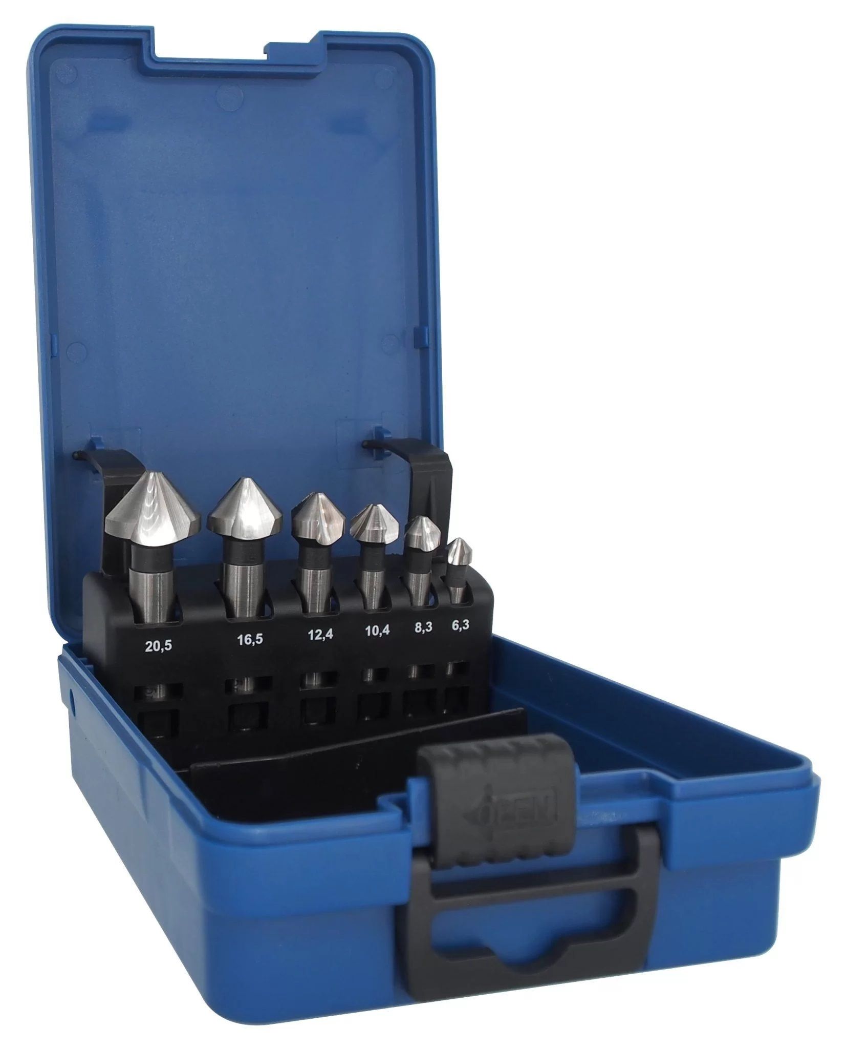 Koonusjate süvendajate komplekt metalli jaoks Ecef HSS-G TeknoXp; 6,3-20,5 mm; 6 tk