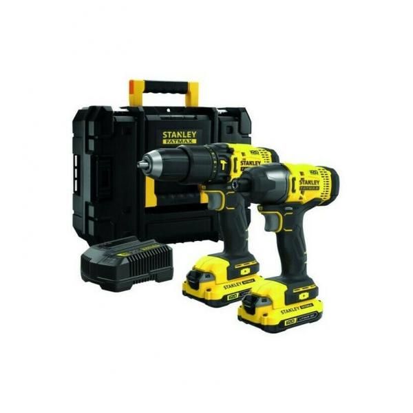 Tööriistakomplekt Stanley SFMCK465D2T-QW (SFMCD711 + SFMCF800); 18 V; 2x2,0 Ah aku