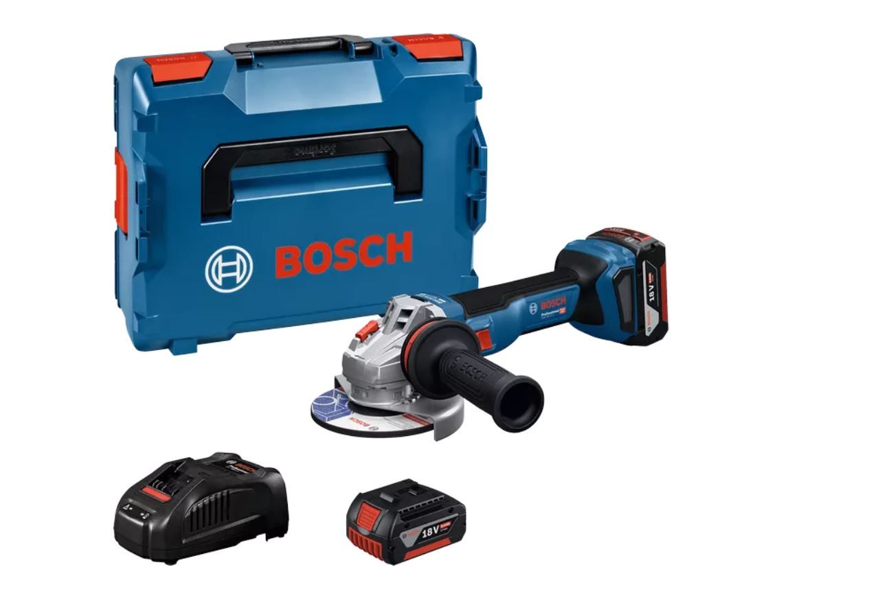 Akunurklihvija Bosch GWS 18V-11 S Professional; 125 mm; 18 V; 2x5,0 Ah aku + L-Boxx 136