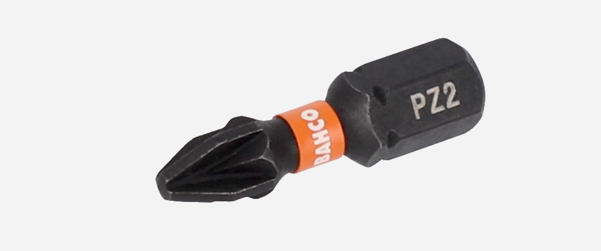 Löökkruvikeerajate otsakute komplekt Bahco 66IM/PZ2-25P; PZ2; 25 tk