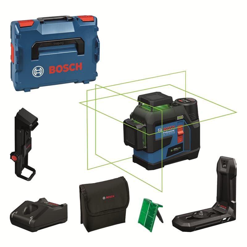 Ristjoonlaser Bosch GLL 12V-100-33 CG Professional; kandekohvriga