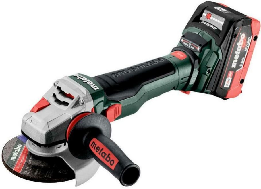 Nurklihvija Metabo WB 18 LTX BL 15-125; 18 V; 125 mm; 2x5,5 Ah aku.; kandekohvriga