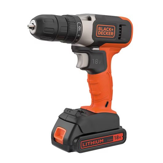 Trell-kruvikeeraja Black & Decker BCD001C1-QW; 18 V; 1x1,5 Ah aku + laadija