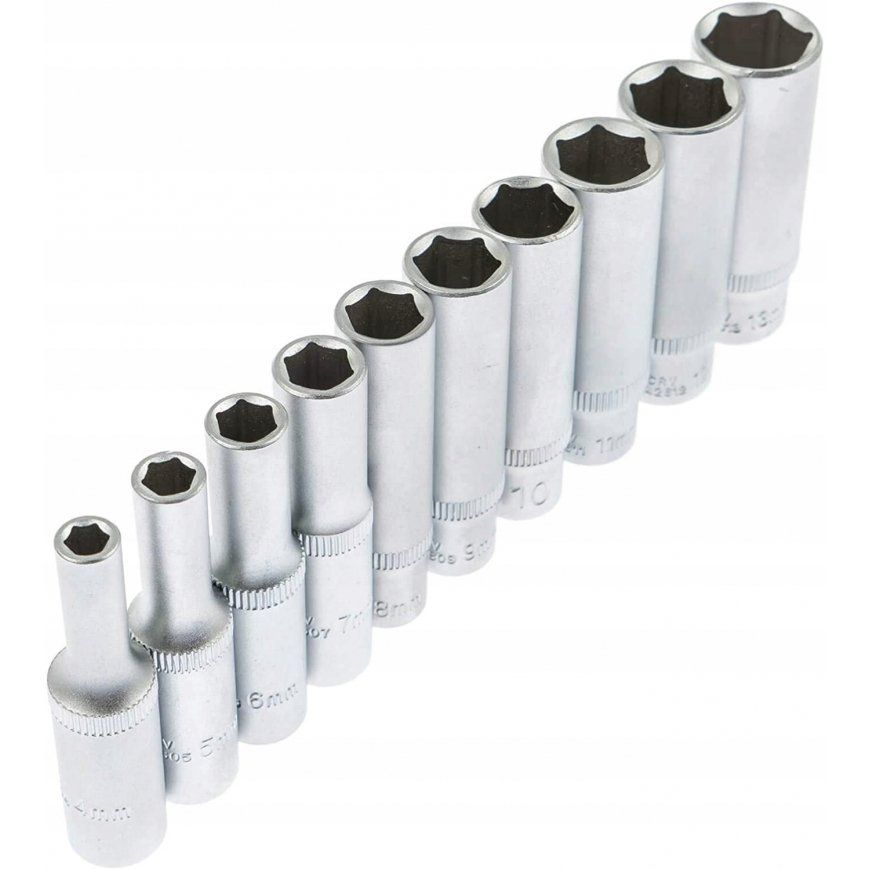 Padrunvõtmete komplekt ASTA 542SET10-6; 1/4''; 4-13 mm; 10 tk