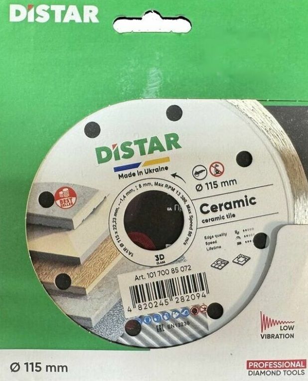 Teemantlõikeketas DISTAR 10170085072; 115x22,23x1,4 mm