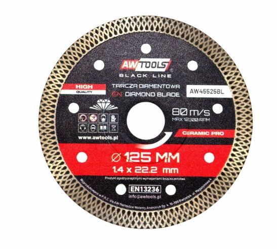 Teemantlõikeketas AWTools AW45525BL; 125x22,2x1,4 mm