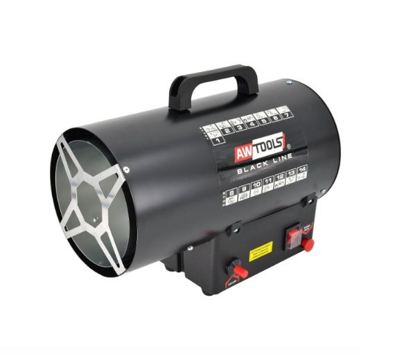 Gaasi toitega soojakiirgur AWTools BLACK LINE AW85730BL; 2 kW