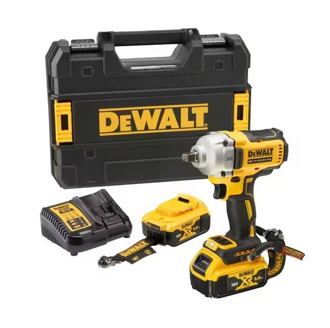 Löökmutrikeeraja DeWalt DCF891P2LRT-QW; 18 V; 1/2''; 2x5,0 Ah aku
