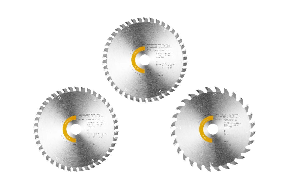 Lõikekettad Festool 578547; 160x20x1,8 mm; Z28/Z42; 10°/15°; 3 tk