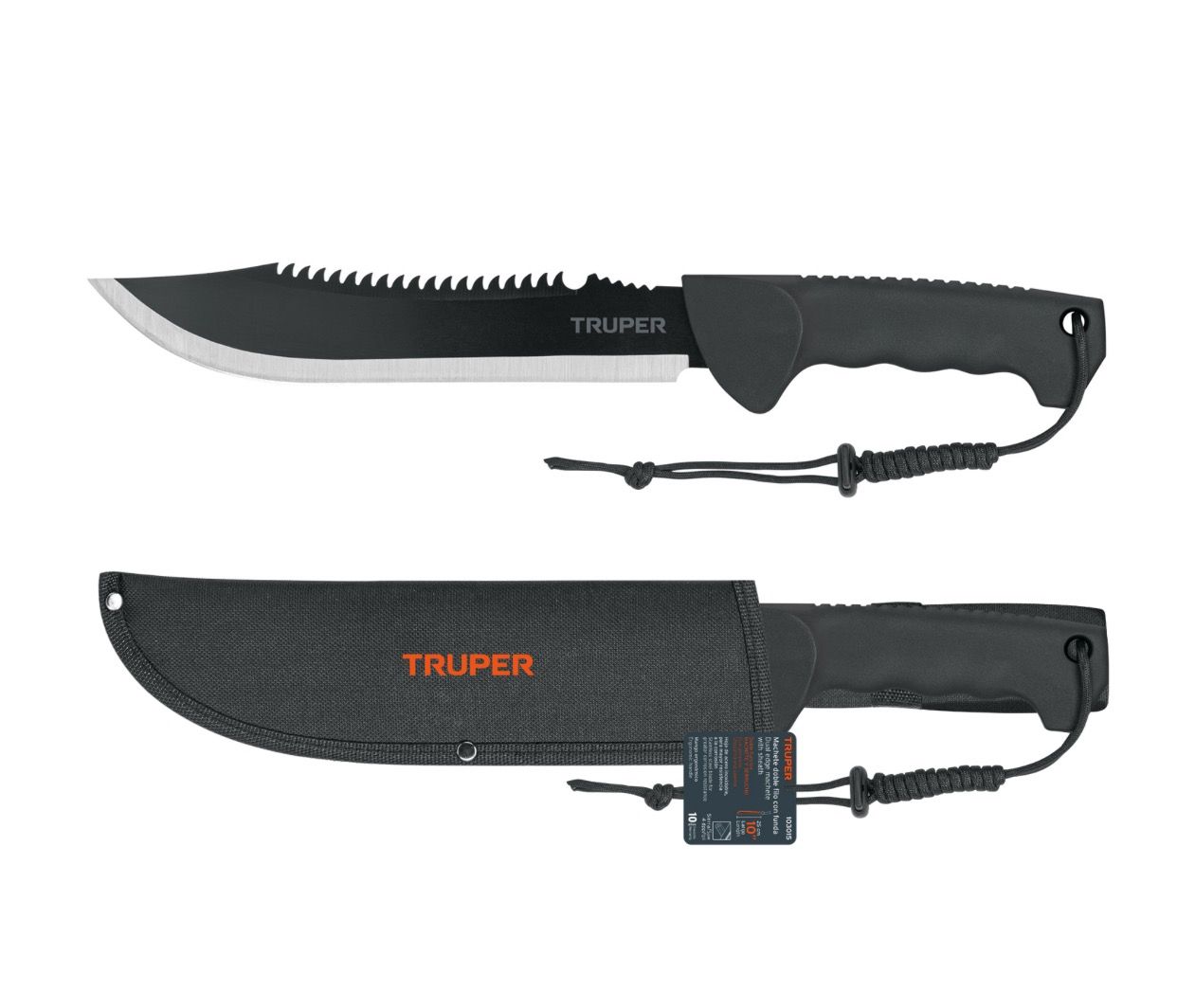 Fikseeritud teraga nuga, tupega Truper MACH-10X; 250 mm