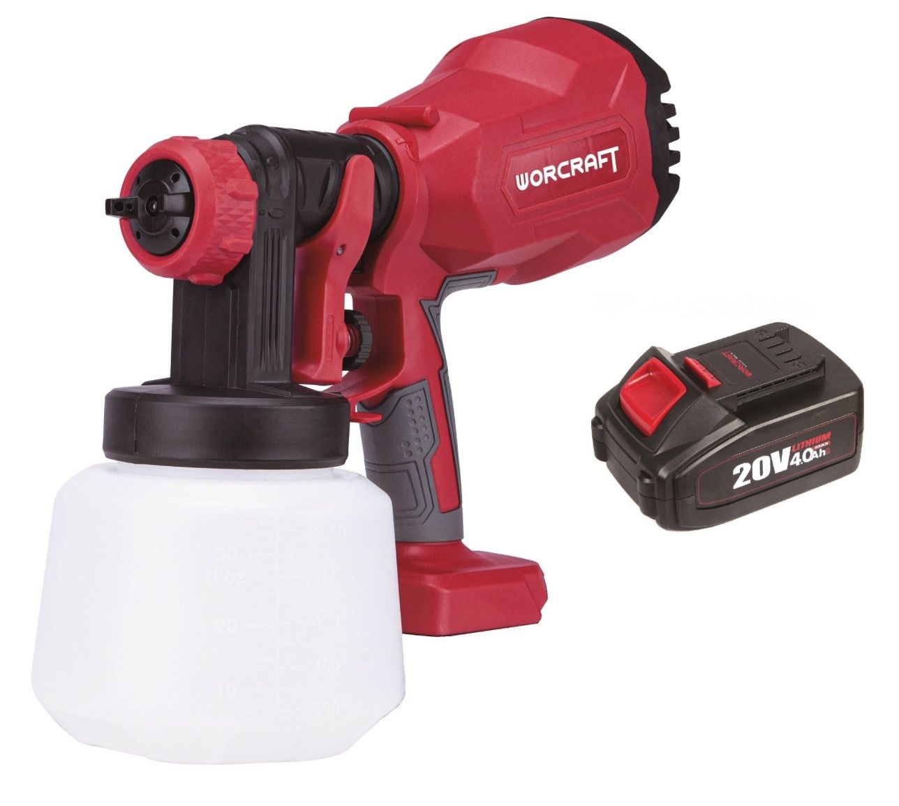 Värviprits Worcraft CSG-S20LIA; 20 V; 1x4,0 Ah aku