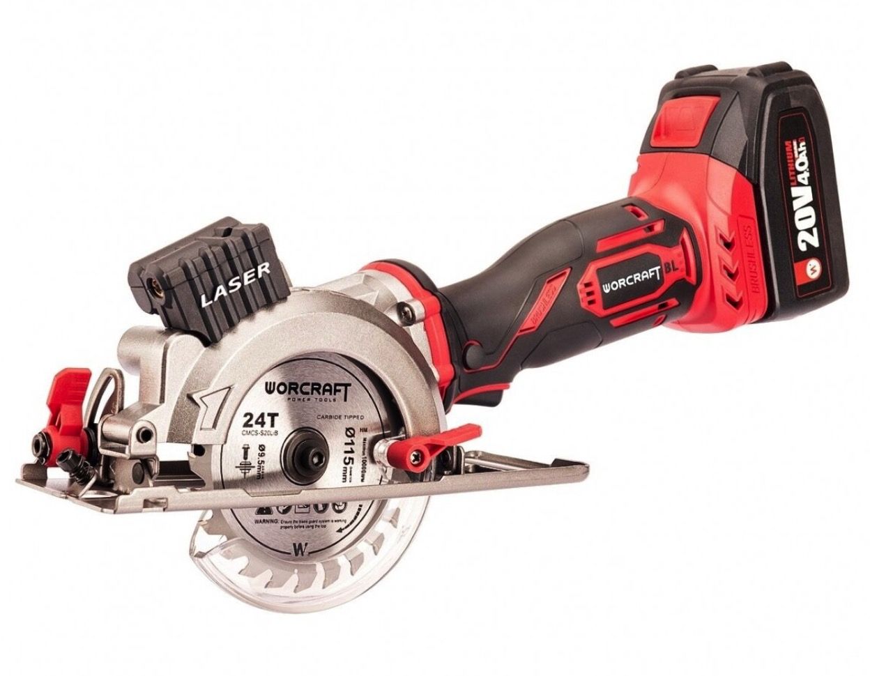 Akuketassaag Worcraft CMCSS20LiB; 20 V; 1x4,0 Ah aku