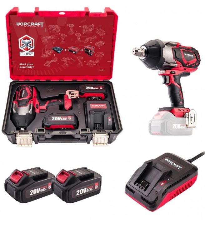 Löökmutrikeeraja Worcraft CIWS20LIB1800X; 20 V; 2x4,0 Ah aku