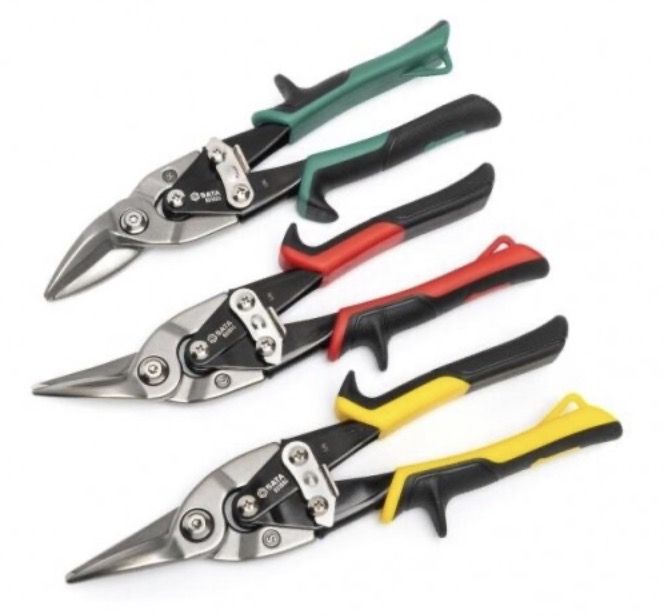 Kääride komplekt lehtmetalli lõikamiseks Sata ST93105G; 3 tk