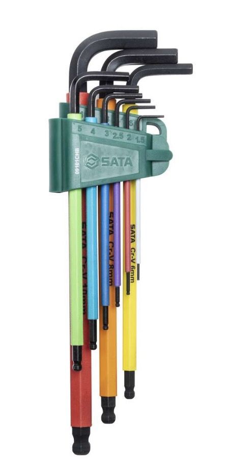 L-tüüpi kuuskant võtmete komplekt Sata ST09101CHBSJ; 9 tk