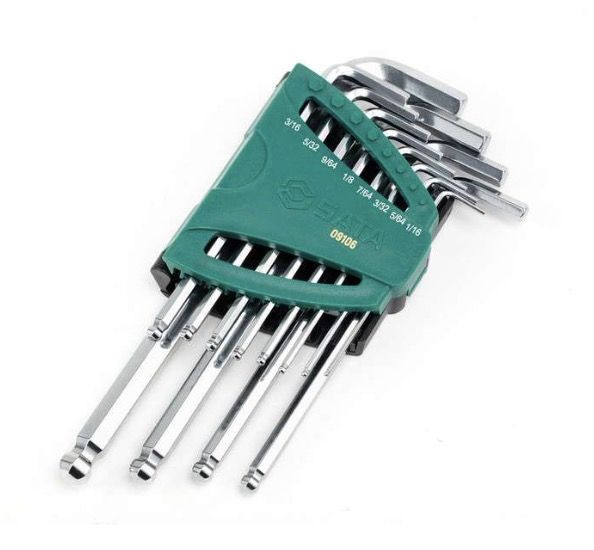 L-tüüpi kuuskant võtmete komplekt Sata S09106; 12 tk