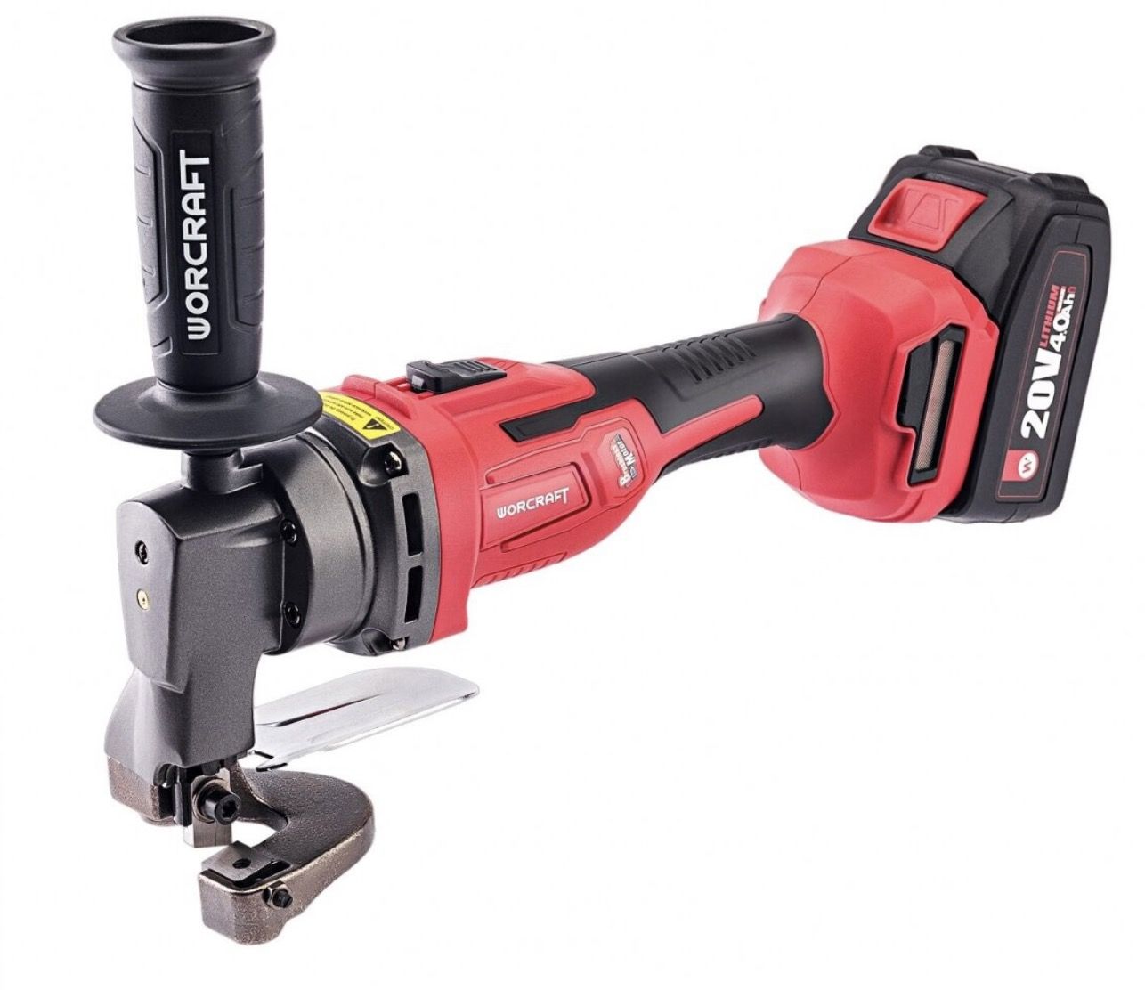 Juhtmevabad õhukese lehtmetalli lõikekäärid Worcraft CHMS-S20LiB; 20 V; 1x4,0 Ah aku