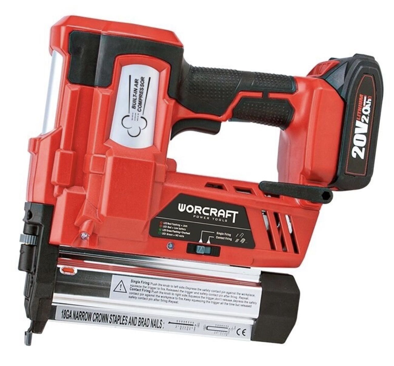 Akunaelapüstol Worcraft CNS-S20LiH; 20 V; 1x4,0 Ah aku