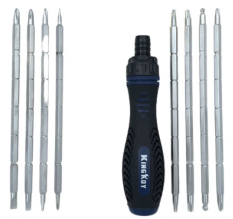 Käepide kruvikeerajale KingRoy KR696G + Kruvikeeraja otsakud