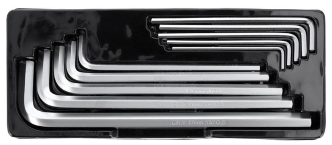 L-tüüpi kuuskant võtmete komplekt Yato YT-0519; 3-17 mm; 10 tk