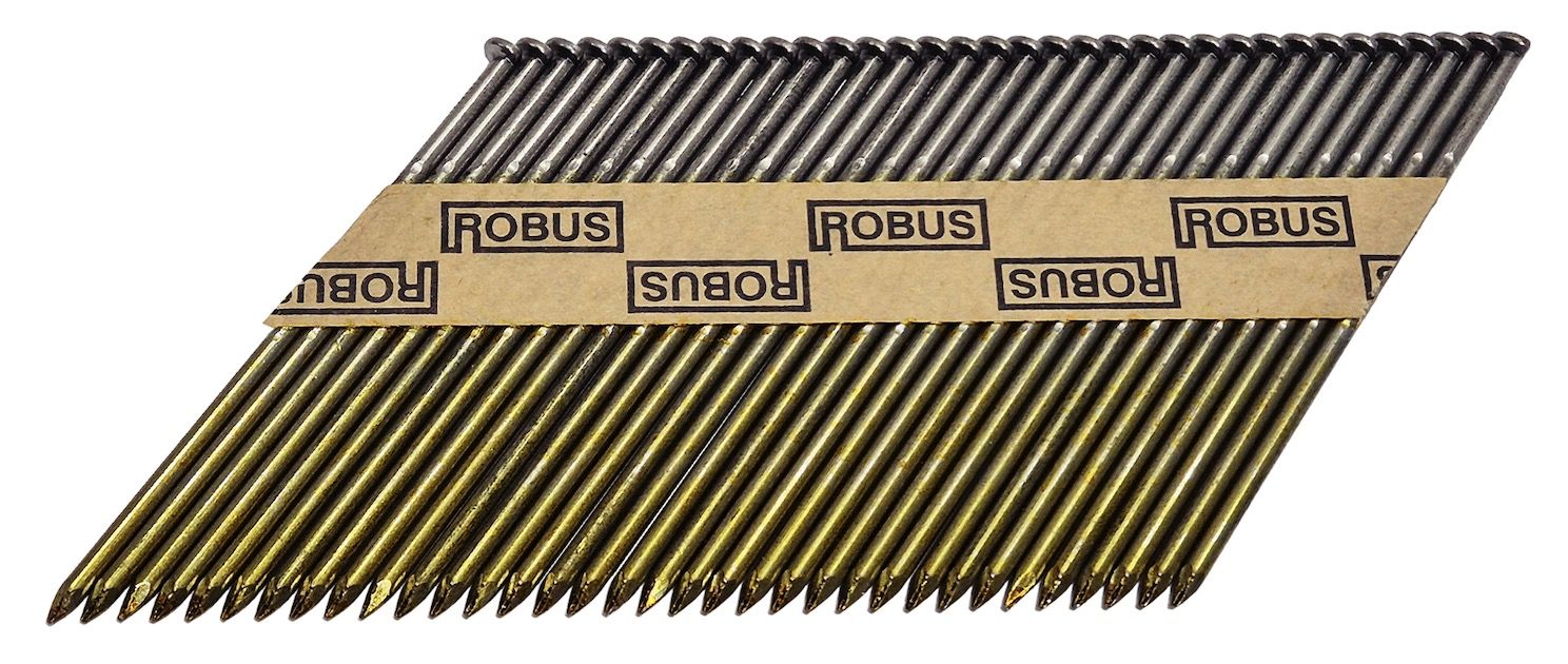 Naelad Robus; 90x3,1 mm; 34°; 3000 tk.; kuumtsingitud; kamm