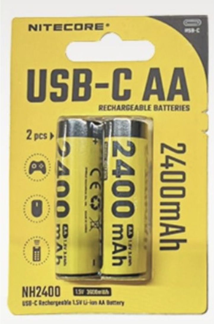 Patarei Nitecore NH2400; 1,5 V; 2x2,4 Ah; 2 tk