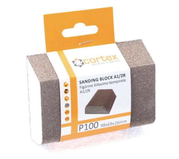 Lihvimis käsn Cortex 14423; 98x69x26 mm; P100