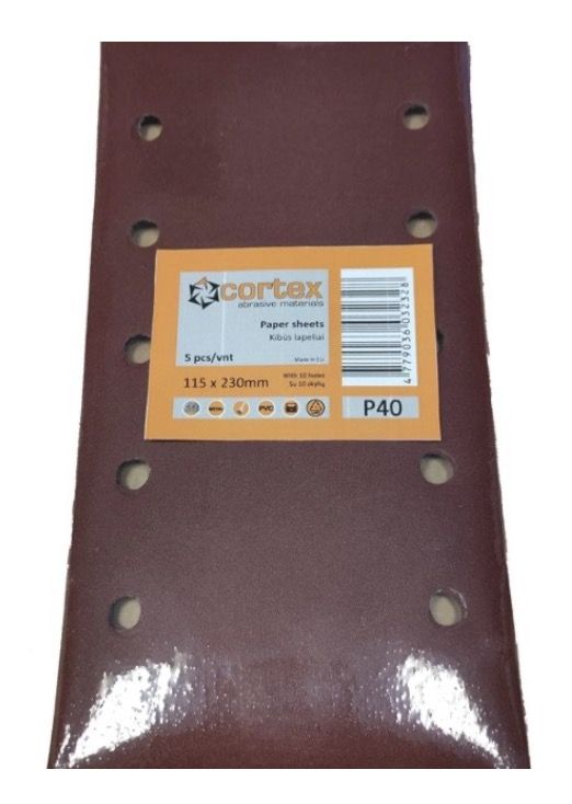 Lihvpaber Cortex 31420; 115x230 mm; P150; 5 tk