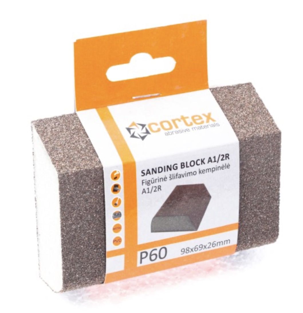 Lihvimis käsn Cortex 14422; 98x69x26 mm; P60