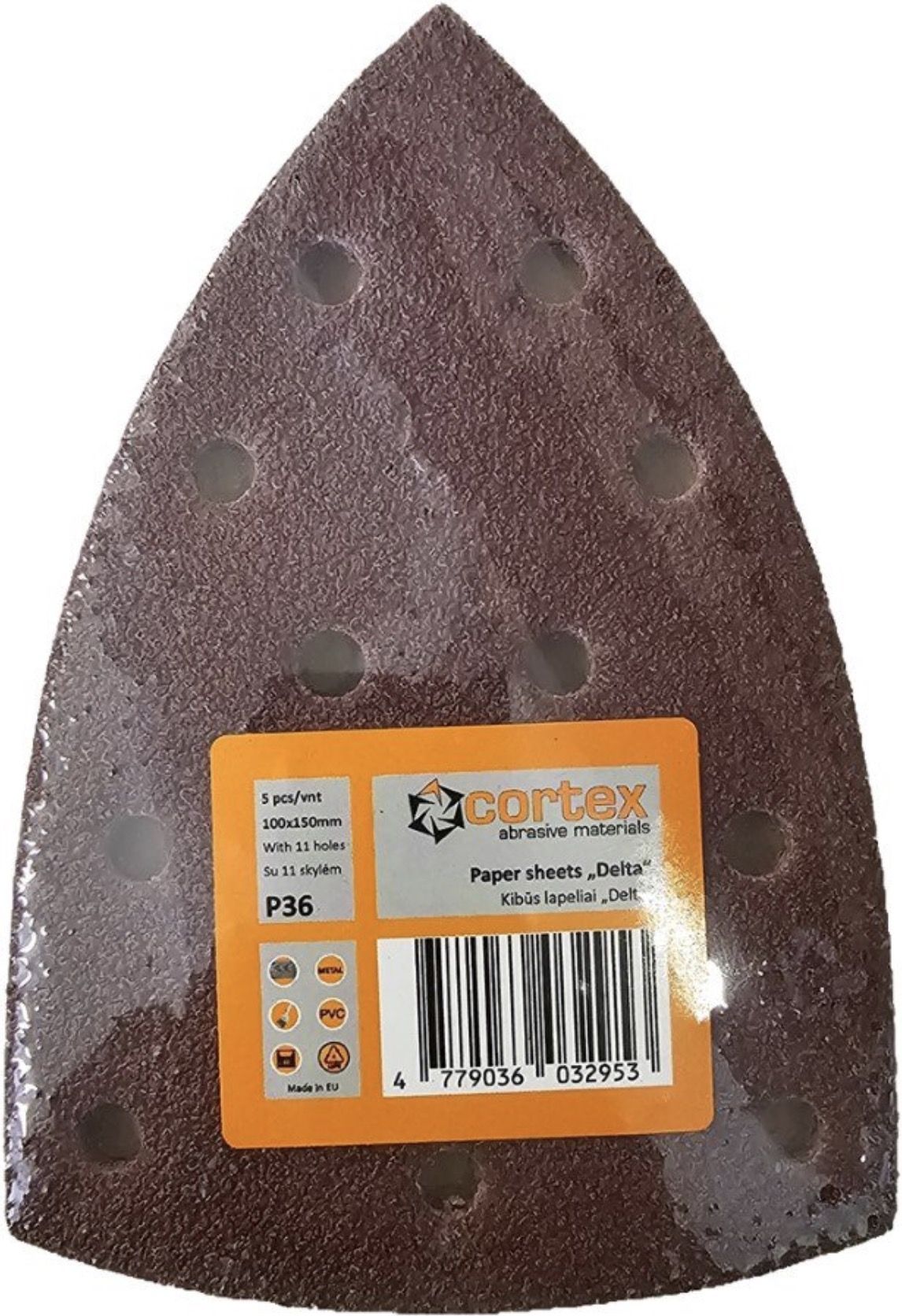 Lihvpaber deltalihvmasinatele Cortex 35229; 100x150 mm; P36; 5 tk