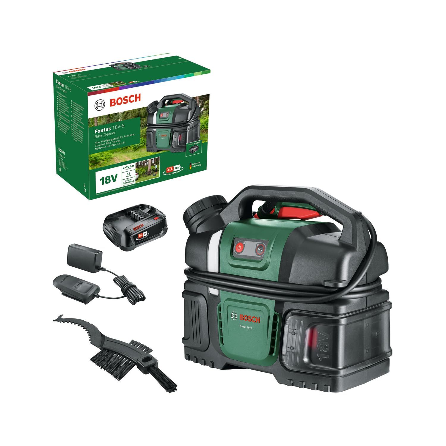 Kõrgsurvepesur Bosch Fontus 18V-6; 18 V; 1x2,0 Ah aku