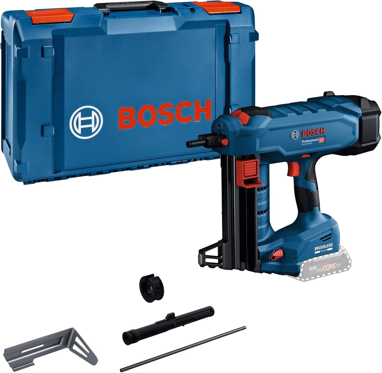 Akunaelapüstol Bosch GNB 18V-40 Professional; 18 V (ilma aku ja laadijata)