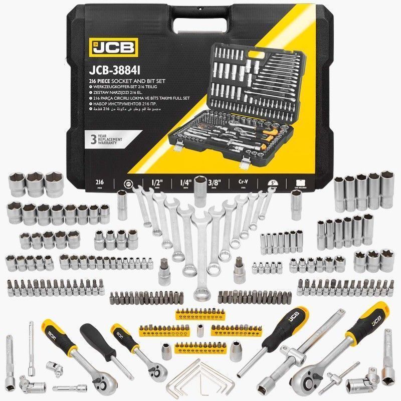 Tööriistakomplekt JCB 38841; 1/4''; 3/8''; 1/2''; 216 tk