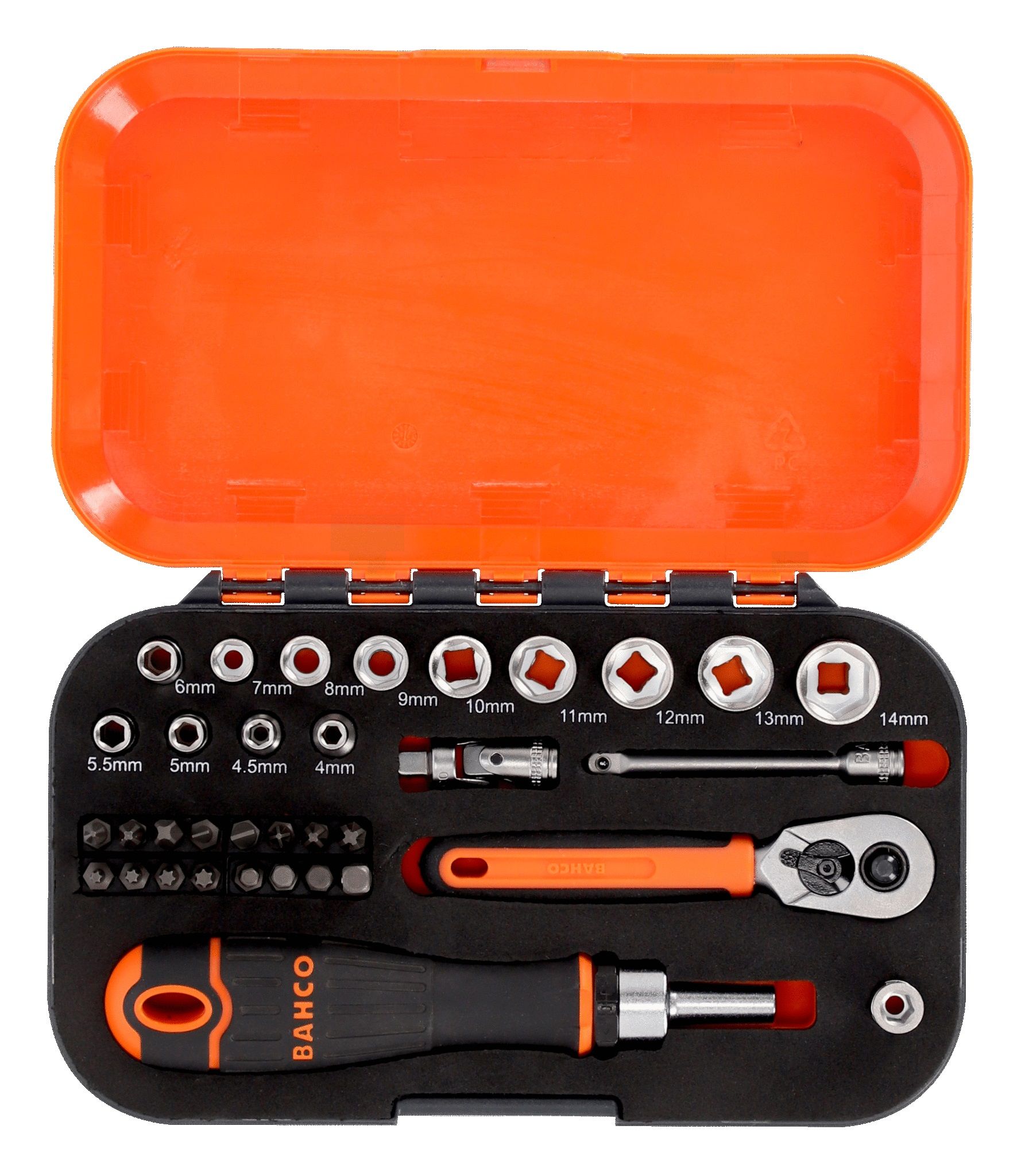 Tööriistakomplekt Bahco S34MC8H; 1/4''; 34 tk