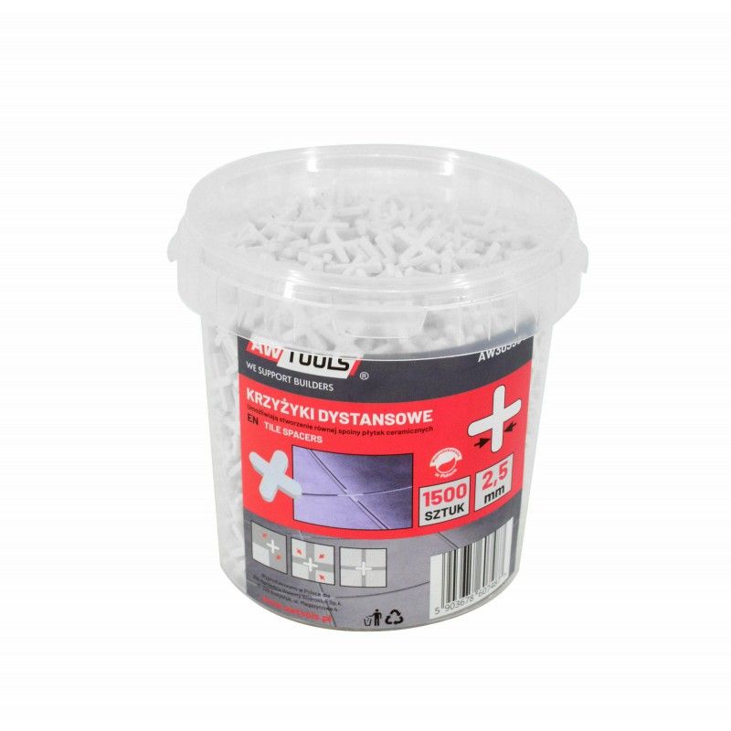 Markeerimis ristid plaatimiseks AWTools AW303555; 3 mm; 1500 tk