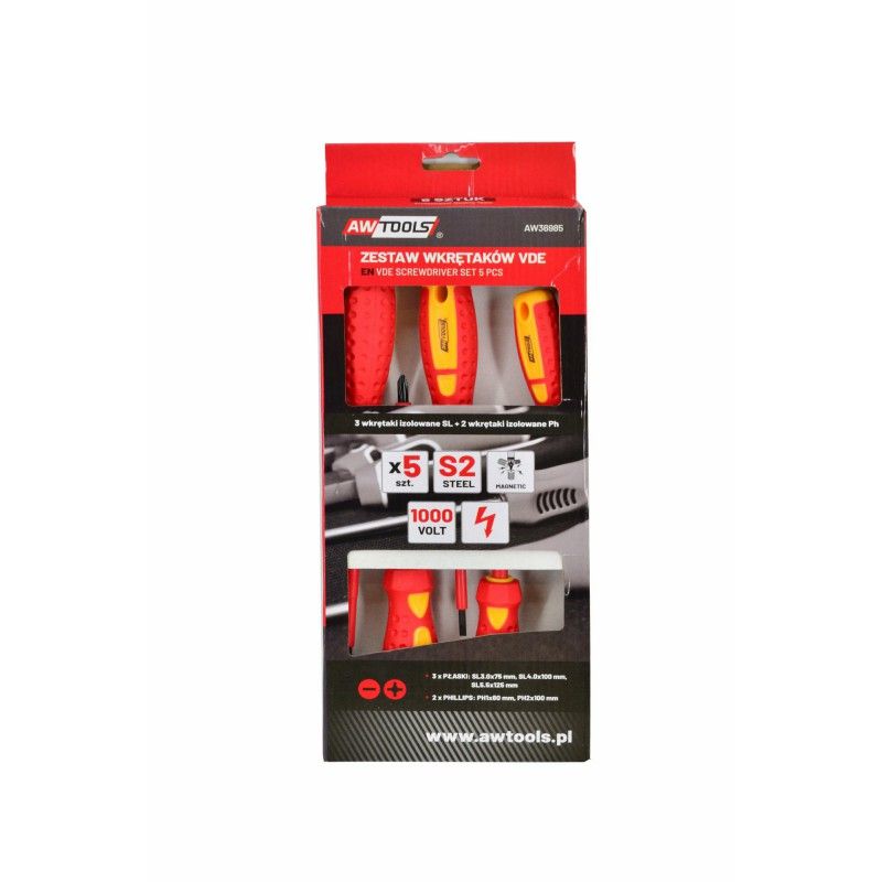 Kruvikeerajate komplekt AWTools AW36985; VDE; 5 tk