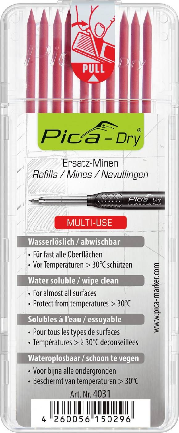 Tuum Pica Dry; 125 mm; 10 tk; punane