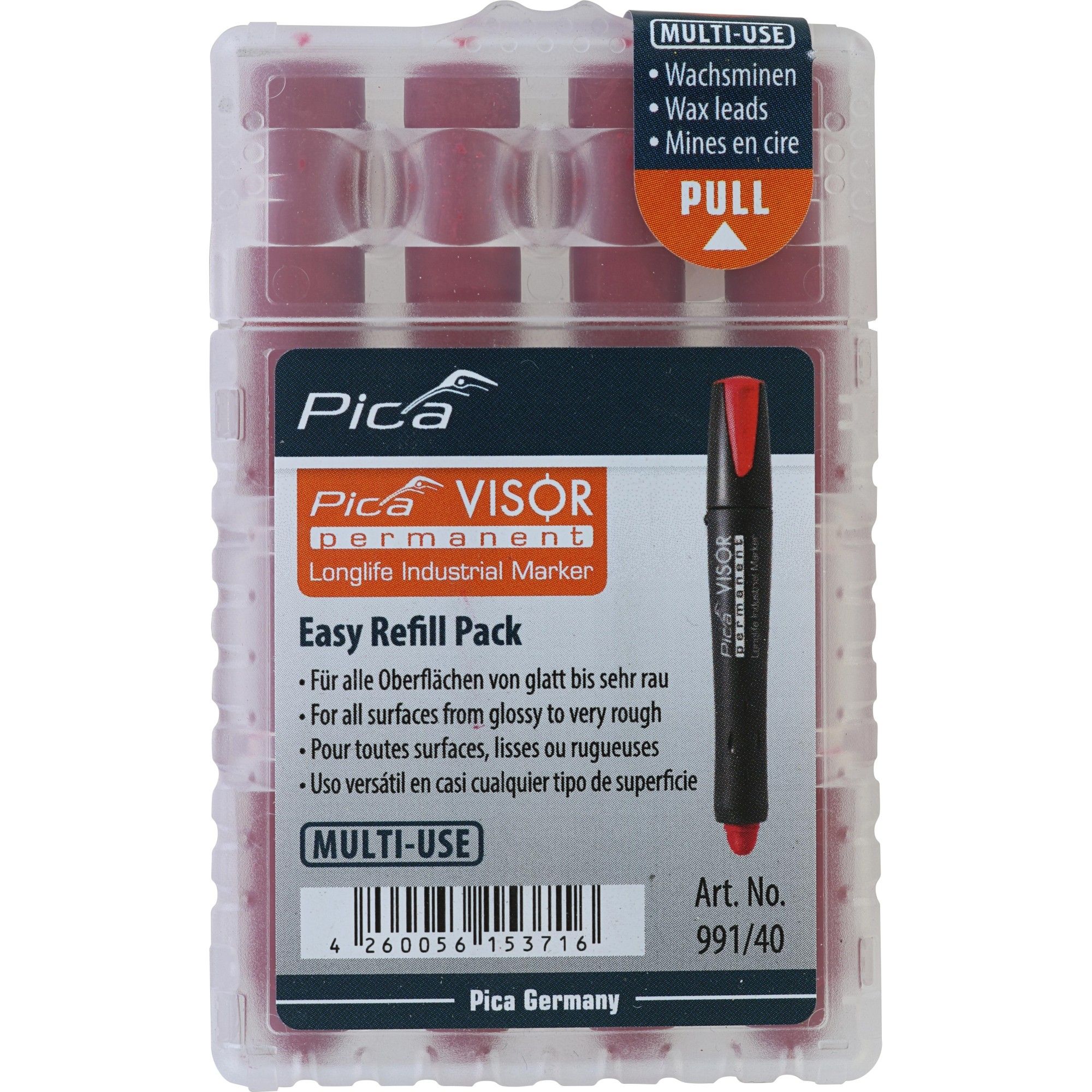 Tuum Pica VISOR; 4 tk; punane