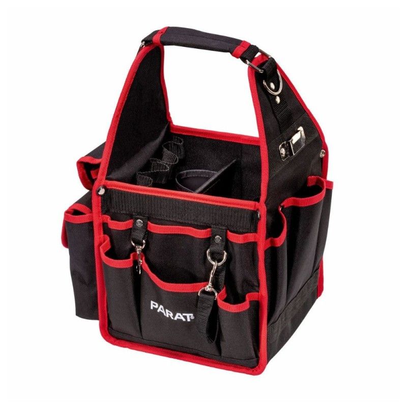 Tööriistakott Parat Basic Softbag S; 235x215x400 mm must/punane