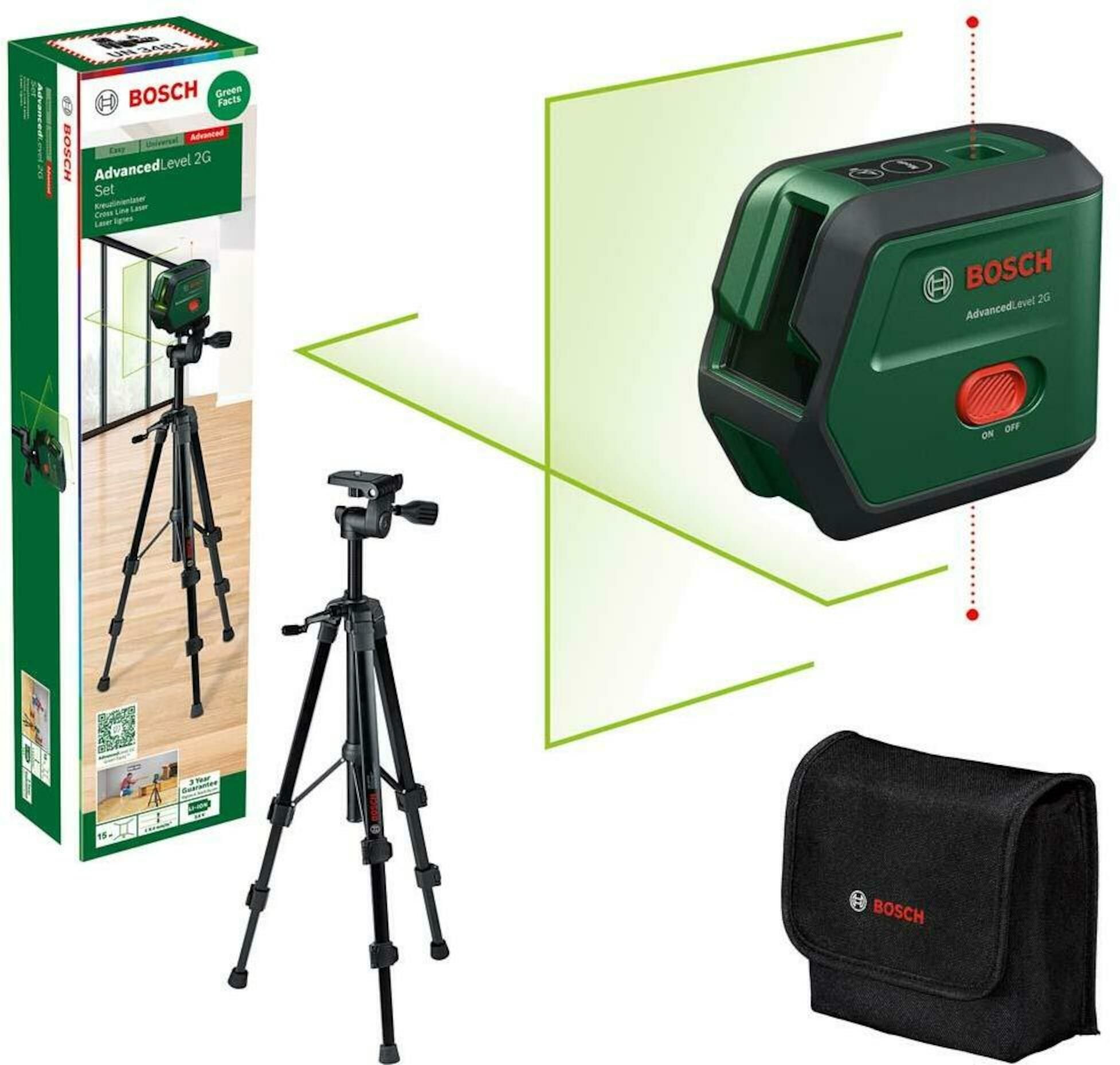 Ristjoonlaser Bosch AdvancedLevel 2G statiiviga