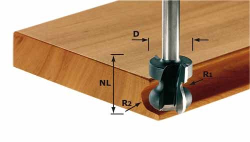 Tõmbeliistu otsafrees Festool 2,5/6/16/59 mm