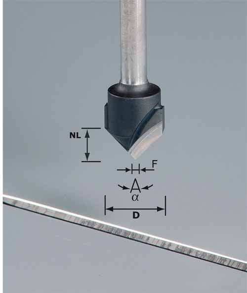 V-soonega lõiketera Festool 8/60 mm