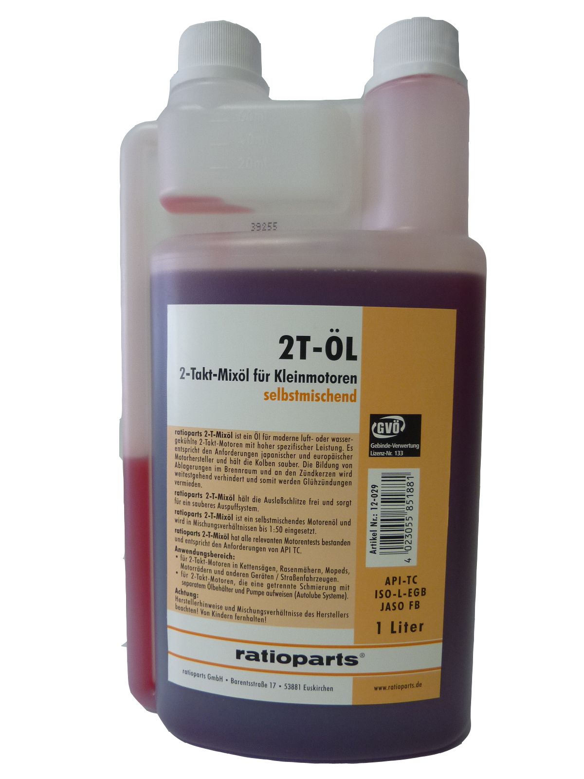 Õli kahetaktiliste mootorikütuse seguks 1l (dosimeetriga)