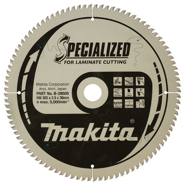 Saeketas laminaadile Makita; 305x2,5x30,0 mm; Z96; 5°