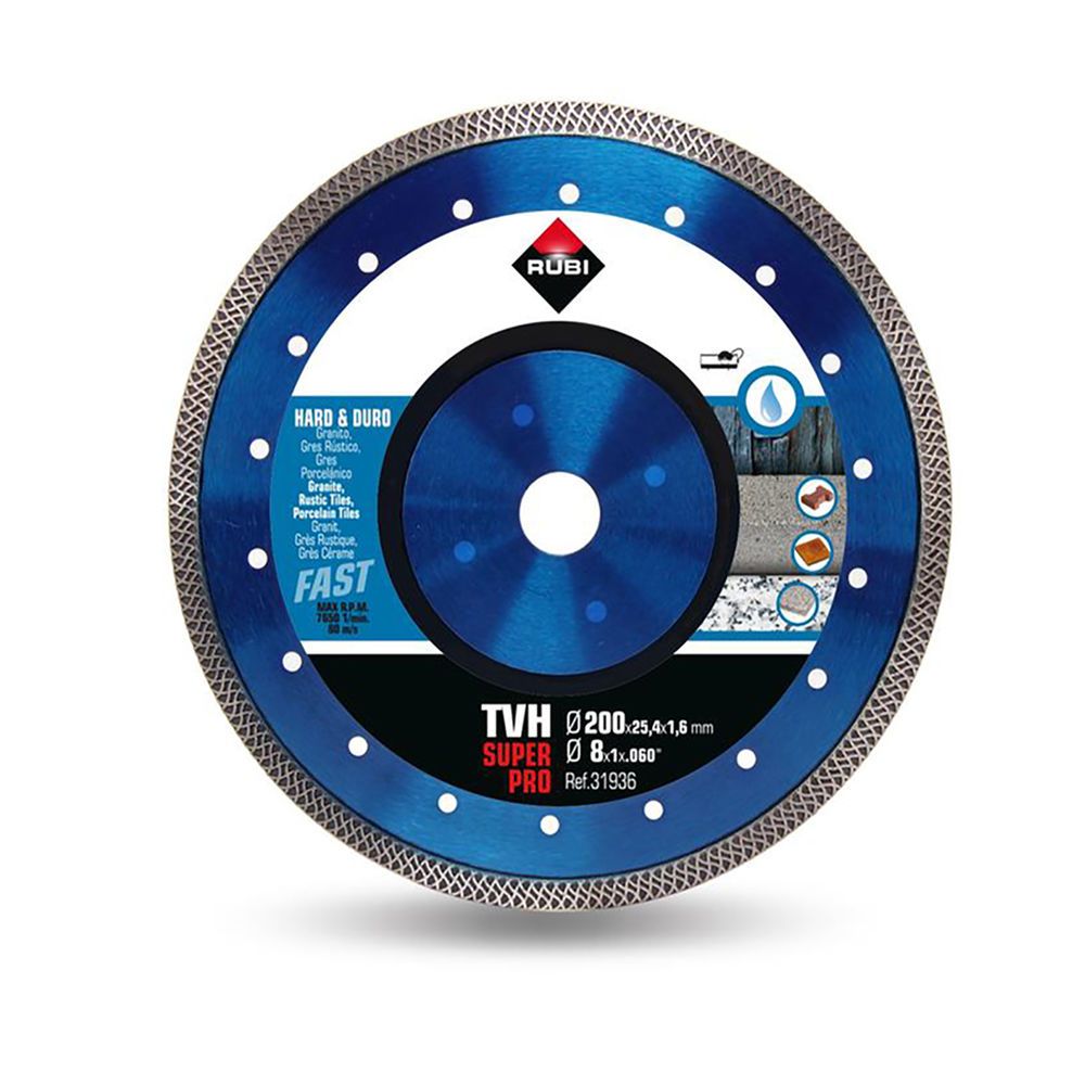 Teemantlõikeketas märglõikamiseks Rubi TVH 200 SuperPro; 200 mm