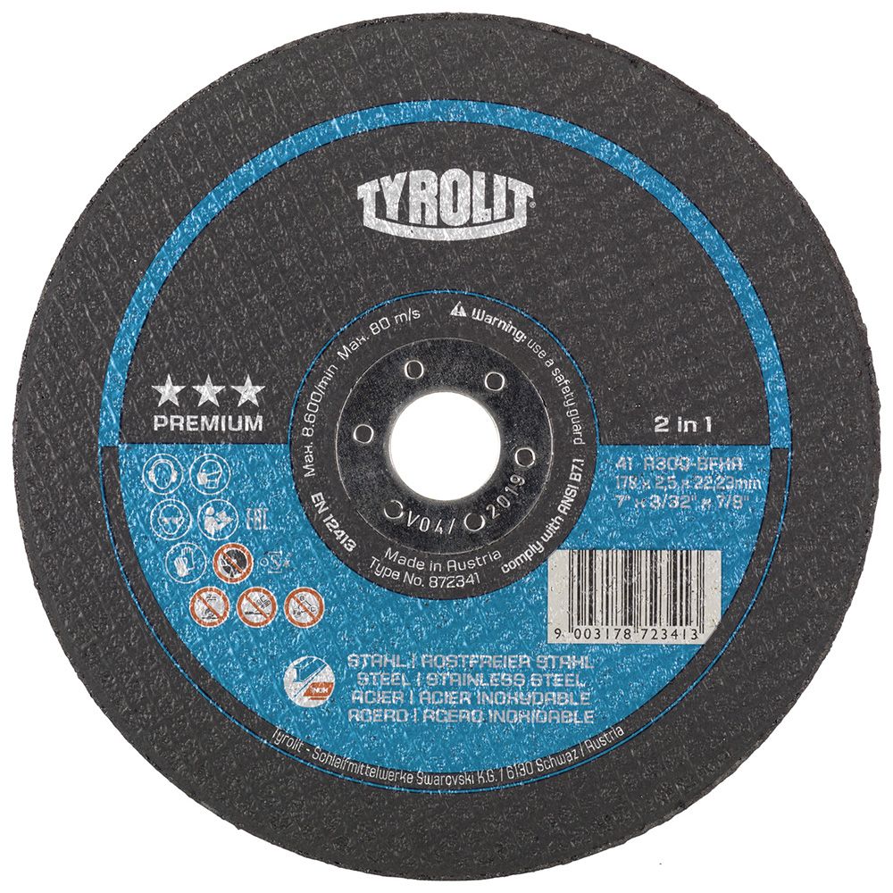 Abrasiiv lõikeketas Tyrolit A 30 Q BF XA; 230x2,5 mm; 1 tk