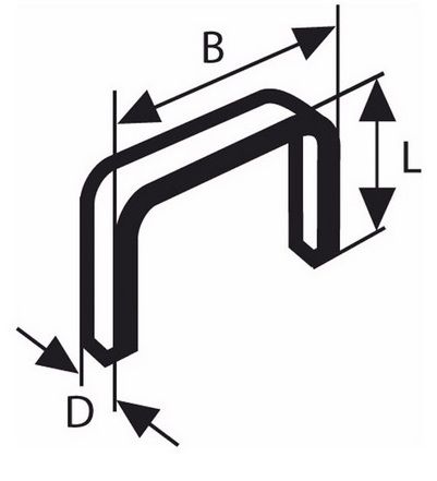 Klambrid Bosch; 11,4x4 mm; 1000 tk.; tüüp 53; teras