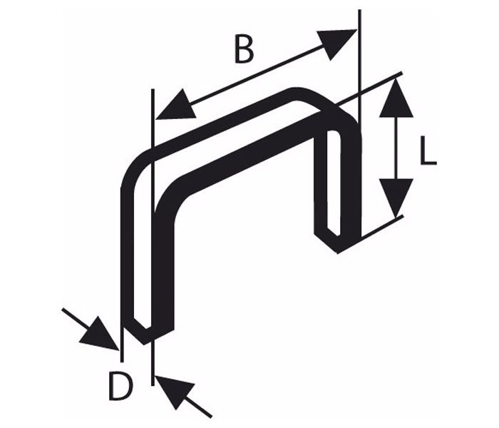 Klambrid Bosch; 11,4x18 mm; 1000 tk.; tüüp 53; teras