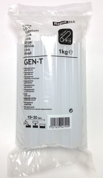 Liimipulgad Rapid GEN-T; 12x190 mm; 1 kg; läbipaistev