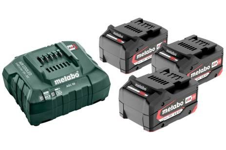 Aku Metabo 18 V; 4,0 Ah; Li-ion; 3 tk. + Laadija Metabo ASC 30-36